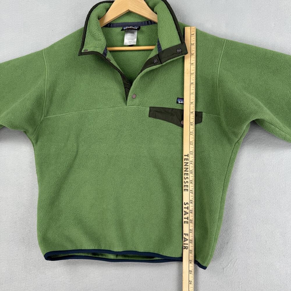 Vintage Patagonia Jacket Mens Small Green Synchilla Snap-T Fleece Pullover Top - Picture 5 of 12